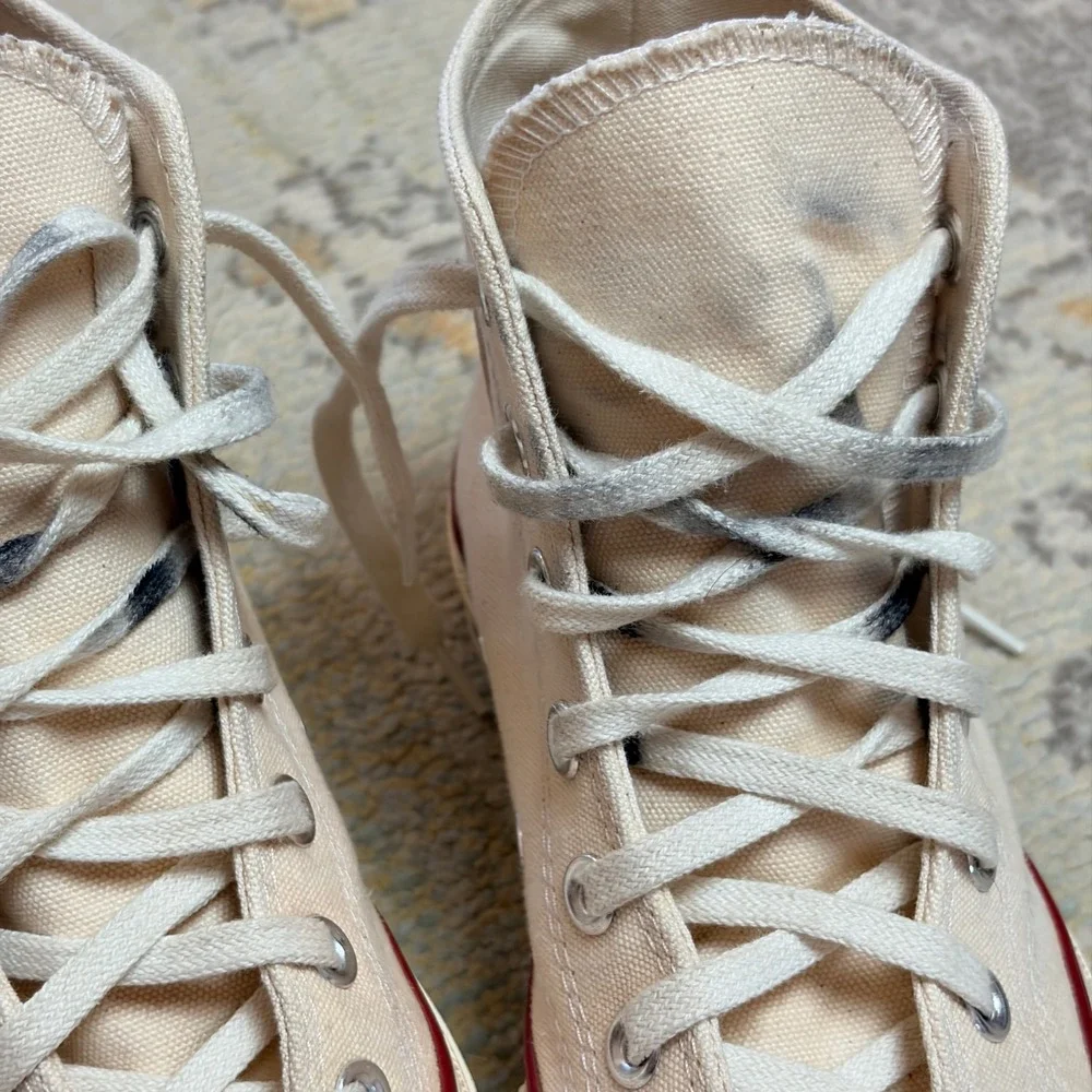 Converse Chuck 70 High Top Parchment Canvas Sneakers 162053C Mens 4.5 Womens 6.5 - Picture 9 of 9